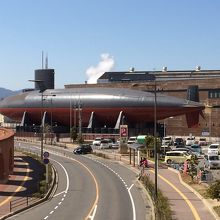 大和ミュージアムに行く通路から撮影