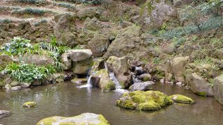 小さな滝の傍にありました