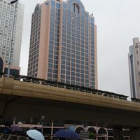 立派なホテルなんですが。生憎歩道橋の向う側。