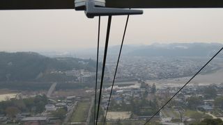 錦帯橋を山上から眺めるために利用