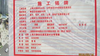 威海路と石門一路に囲まれたエリアは大規模再開発中。