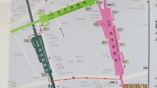 地下鉄１２号線延伸して南京西路駅に通じました。
