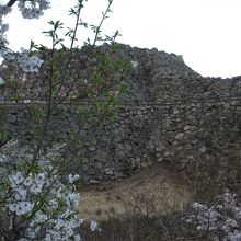 天守台は修復工事中で来年まで近付けません。