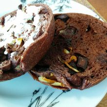 オレンジとチョコレートのベーグル