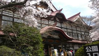 高遠の桜の景観に花を添える高遠閣