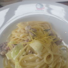 豚肉と春キャベツのパスタ