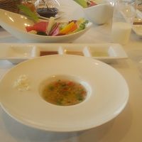 朝食　15種類の野菜スープ