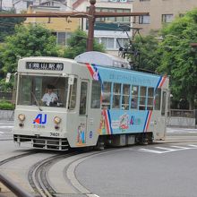 岡山市内を走る「路面電車」