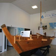 東野秋夫氏製作　木造和船　新生虎幸丸の展示
