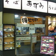熊谷駅構内にある立ち食いソバ屋