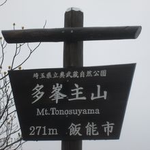 多峯主山の案内板