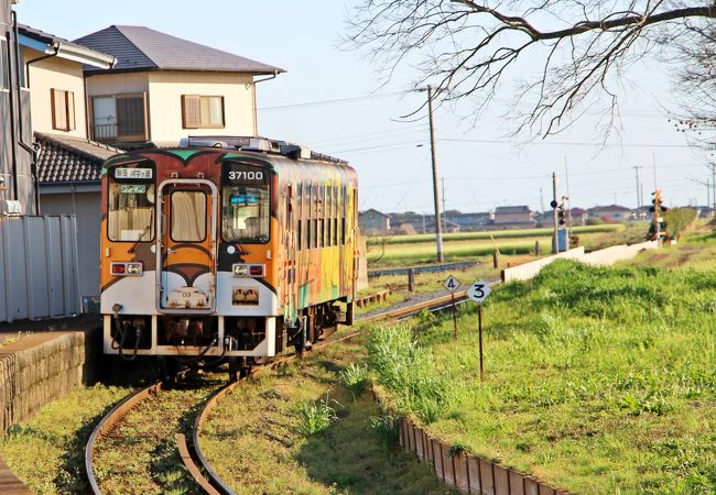 カーブした線路とホームが鉄道ファンの心を掴む無人駅