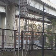 日本橋川を電車が渡るためのJRの橋梁です