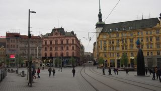 ブルノ旧市街の中心の広場