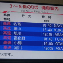 見易くなった電光掲示板の様子