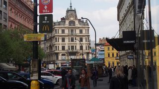 ヴァーツラフ広場の方は歩行者専用の通り