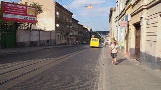 リヴィウ駅に向かう通り