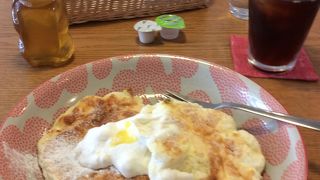 スフレパンケーキを食べました