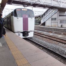 小淵沢駅にて。