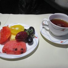 帰りの機内食（夕食のデザート）