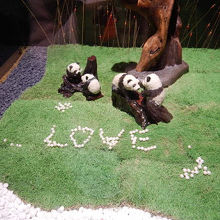 パンダが台北にお出迎え