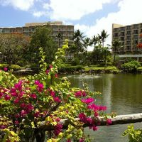 中庭越しにみたホテル