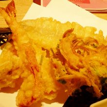 天麩羅は衣が厚くてもうひとつ