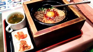 地下街オーロラタウンで石焼ビビンバ！