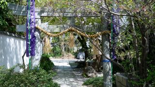 鳥居のあたりがごちゃごちゃしていた