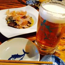 アサリとビール