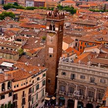 エルベ広場の一角にあるランベルティの塔から眺めたところ