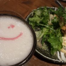 ビールおかわりしたら、にっこり