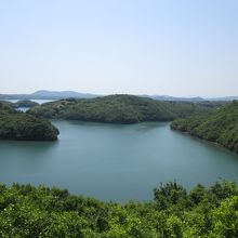 的矢湾大橋の展望台から