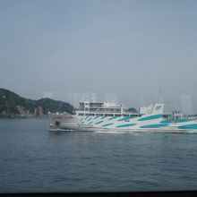 伊勢湾フェリーを船内から