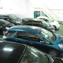 フェリー内の車両です。