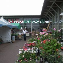 レストランは農産物直売所内にあります