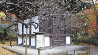 この建物は、京都大徳寺内の天瑞寺にあった豊臣秀吉の母大政所の寿塔を覆うために建てものです