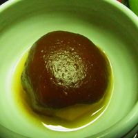 夕食　このお宿の名物「柿のふろふき」お味噌の味しかせず