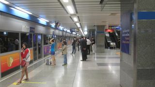 島式ホーム１面２線の地下駅