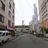 目の前は盛岡駅です