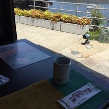 窓辺から宇治川