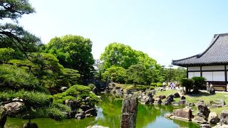新緑が美しい日本庭園
