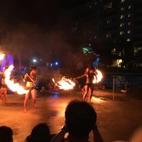 毎晩ファイヤーショーがありました