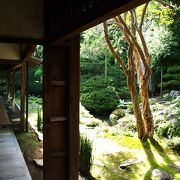 桃山中期の流れをくむ立派な庭園