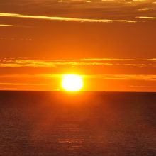 インド洋に沈む夕日