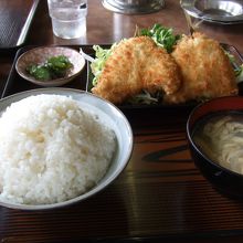 あじフライ定食