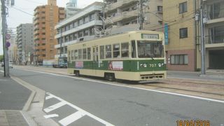 市電です。都内も走っているような電車です。