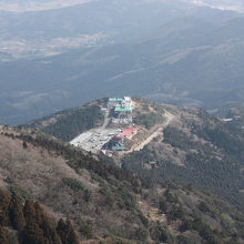 筑波山ケーブル山頂駅前広場の風景