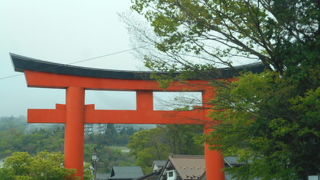 芦ノ湖道に建つ鳥居