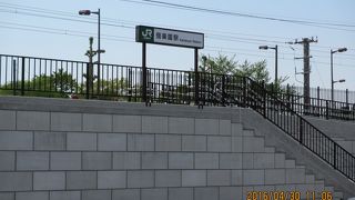 偕楽園へは急階段を登る